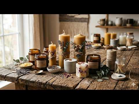 Velas artesanais apresentadas no vídeo